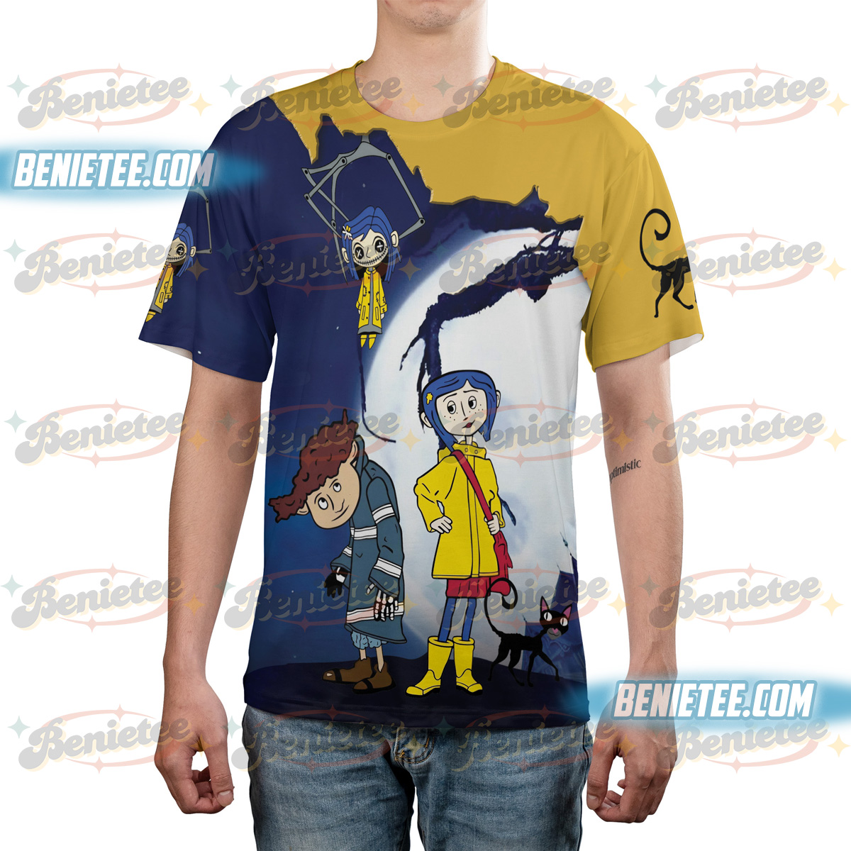 Coraline Halloween Movie T-shirt 3D - Image 2