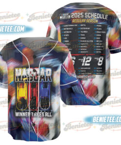 Checkered Flag Sports NASCAR 2025 Cup Series Schedule Baseball Jersey