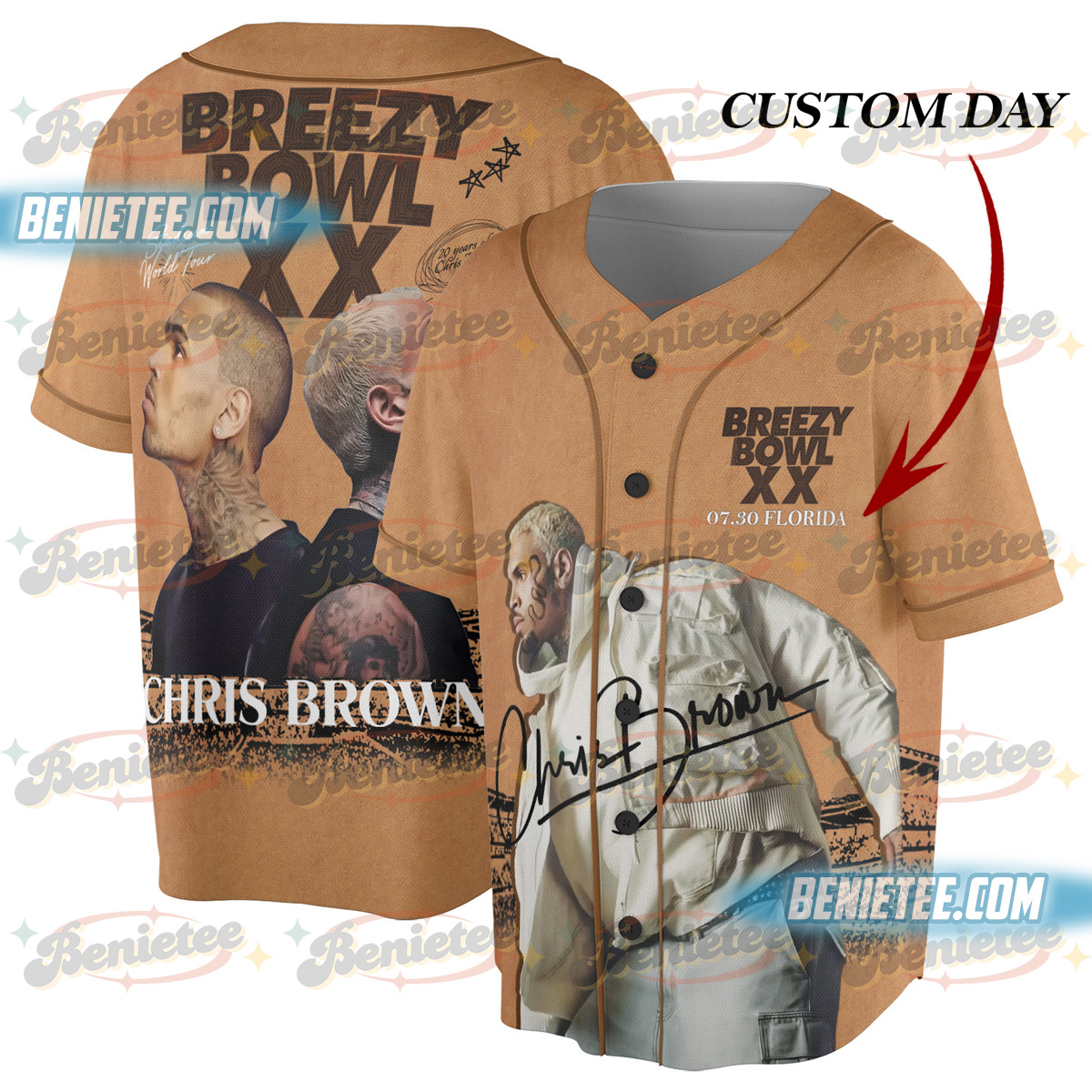 Personalized Breezy Bowl Tour Jersey, Custom Breezy Bowl XX 2025 Shirt