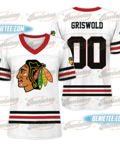 Black Hawk Unisex Christmas Vacation Football Jersey, Griswold Jersey, Christmas Gift, Retro Christmas, Clark Griswold, Christmas Vacation Drifit Jersey