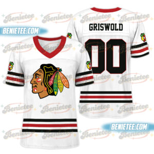 Black Hawk Unisex Christmas Vacation Football Jersey, Griswold Jersey, Christmas Gift, Retro Christmas, Clark Griswold, Christmas Vacation Drifit Jersey