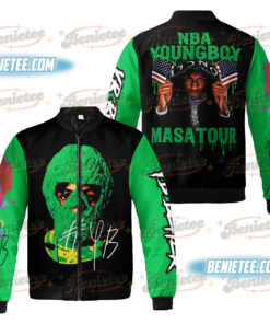 Youngboy Hiphop Vintage Bomber Jacker, NBA Youngboy 2025 Masa Tour T Shirt, NBA Youngboy Masa Albums, Youngboy Fan Tee