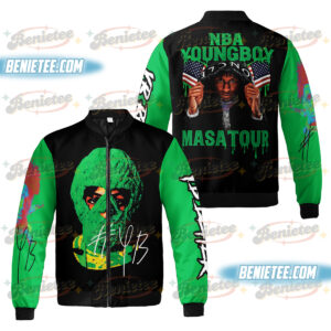 Youngboy Hiphop Vintage Bomber Jacker, NBA Youngboy 2025 Masa Tour T Shirt, NBA Youngboy Masa Albums, Youngboy Fan Tee