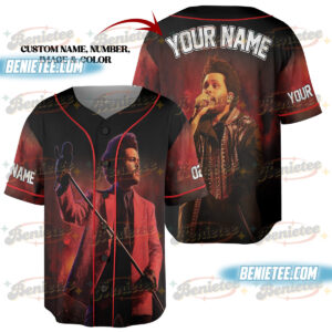 The Weeknd After Hours Tour Baseball Jersey, Custom Name-Number-Image Jersey