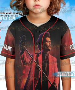 Alternative view of The Weeknd After Hours Tour Baseball Jersey, Custom Name-Number-Image Jersey