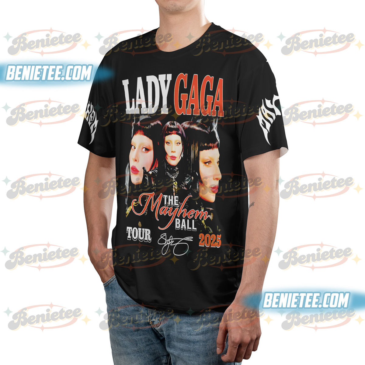 Cool Lady Gaga Mayhem 2025 New Album Baseball Jersey - Image 3