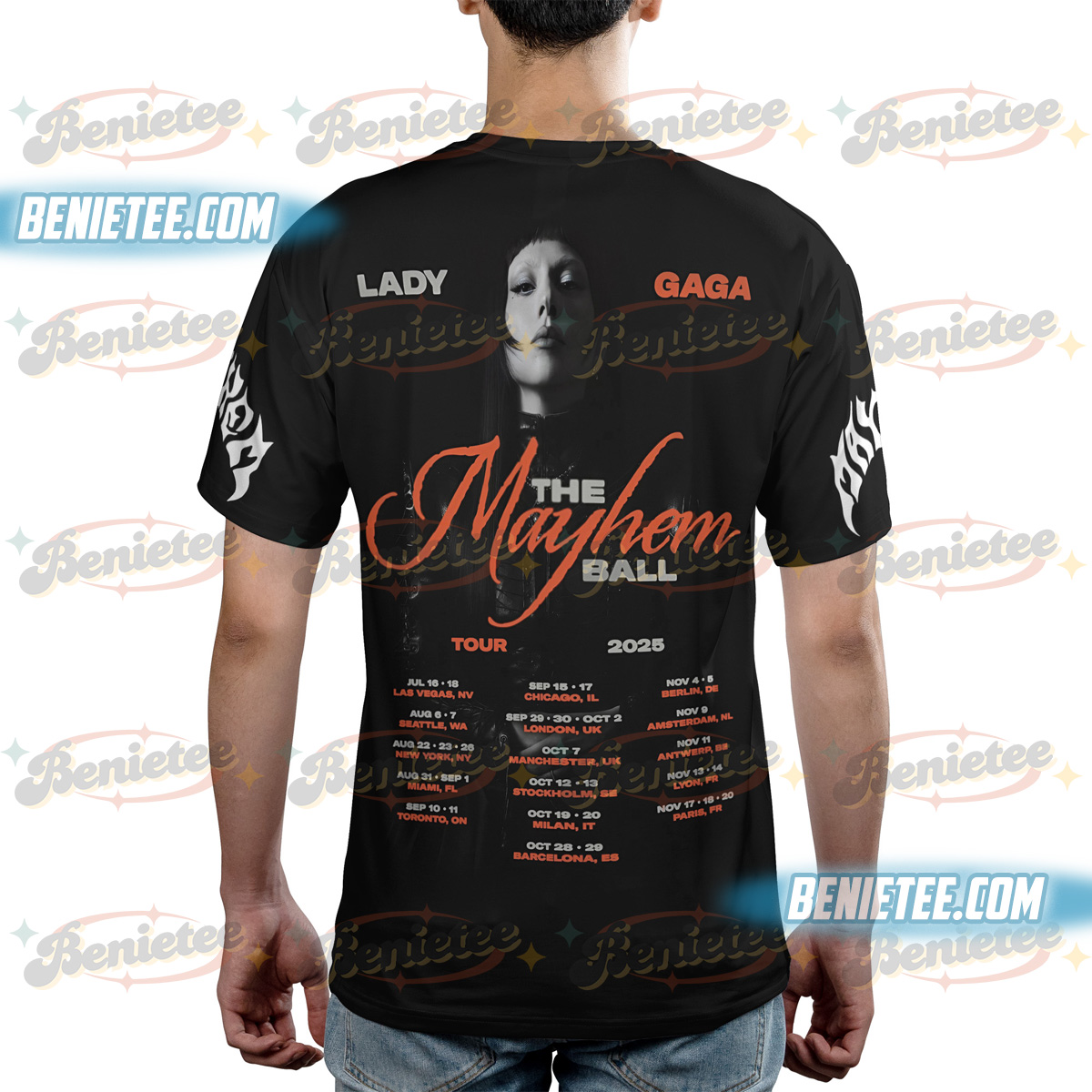 Cool Lady Gaga Mayhem 2025 New Album Baseball Jersey - Image 4