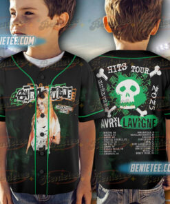 Alternative view of Avril Lavigne Greatest Hits Tour 2025 Baseball Jersey, Avril Lavigne Vintage Jersey