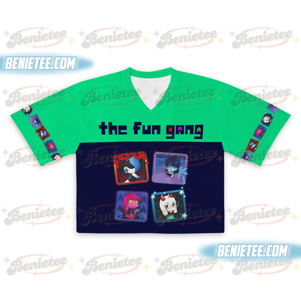 Deltarune Football Jersey Crop Top, Kris Susie Ralsei Gaming Shirt, Pixel Art Gamer Gift - Image 2