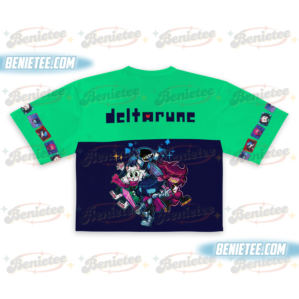 Deltarune Football Jersey Crop Top, Kris Susie Ralsei Gaming Shirt, Pixel Art Gamer Gift - Image 3