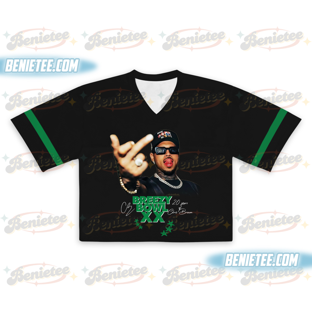 Personalized Chris Brown Football Jersey Crop Top And Shoes Set, Chris Brown Jersey, Chris Brown Shoes - Image 4
