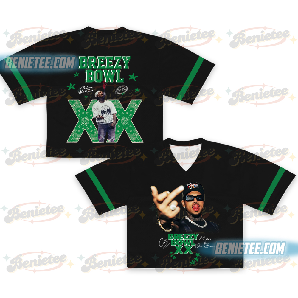 Personalized Chris Brown Football Jersey Crop Top And Shoes Set, Chris Brown Jersey, Chris Brown Shoes - Image 3