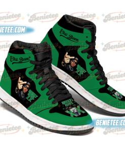 Alternative view of Personalized Chris Brown Football Jersey Crop Top And Shoes Set, Chris Brown Jersey, Chris Brown Shoes