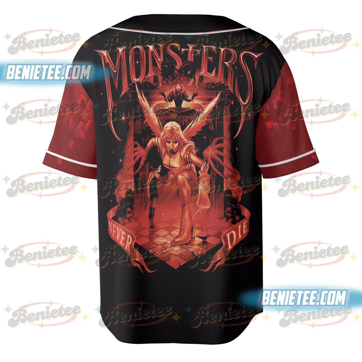 Lady Gaga Monsters Never Die Baseball Jersey, A Must-Have for The Mayhem Ball Tour Fans Authentic Plus Jersey - Image 3
