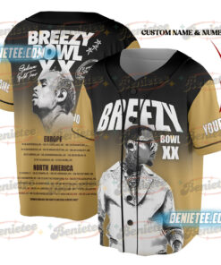 Custom Name - Number Chris Brown Jersey, Custom Tour Chris Brown 2025 Baseball Jersey