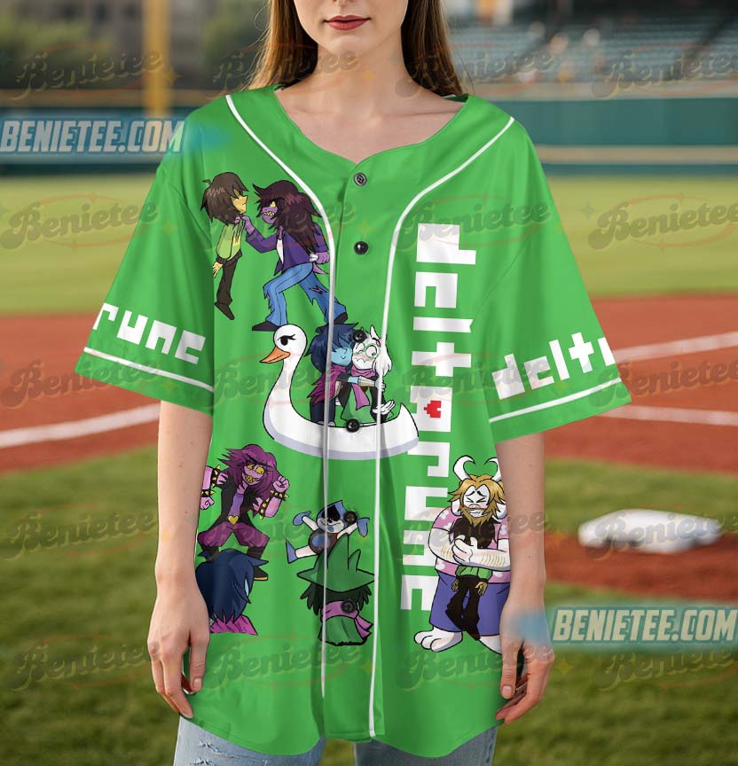 Tenna Deltarune Game Matching Baseball Jersey, Kris, Tenna, Berdly, Ralsei, Starwalker It’s TV Time Tee - Image 3