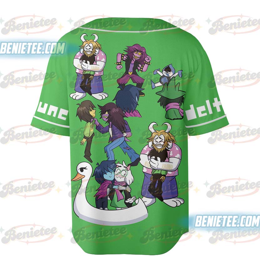 Tenna Deltarune Game Matching Baseball Jersey, Kris, Tenna, Berdly, Ralsei, Starwalker It’s TV Time Tee - Image 4