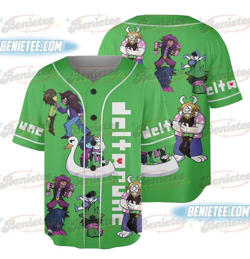 Tenna Deltarune Game Matching Baseball Jersey, Kris, Tenna, Berdly, Ralsei, Starwalker It’s TV Time Tee