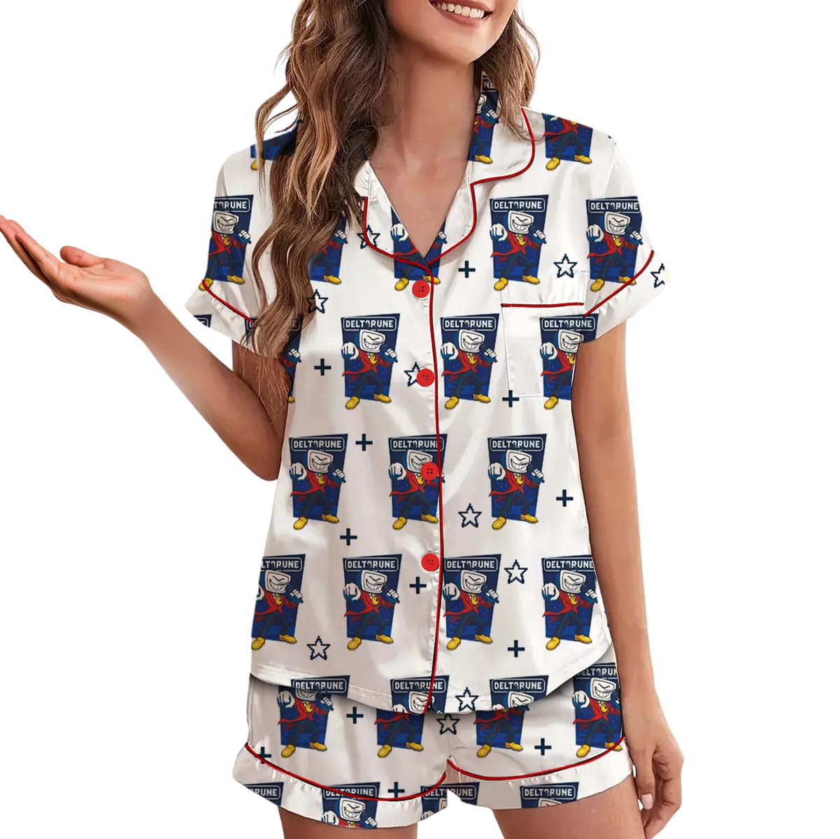 Tenna Deltarune Pajamas Set Short, DTG Video Game Shirt, Unisex Video Game Shirt, Cool Gift for Deltarune Fans, Tenna T-Shirt - Image 3