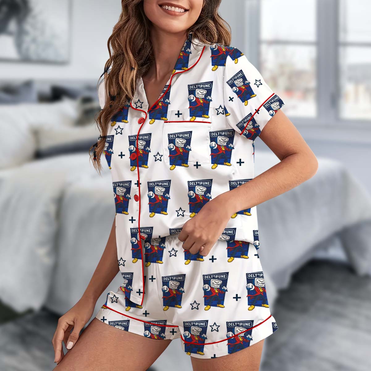 Tenna Deltarune Pajamas Set Short, DTG Video Game Shirt, Unisex Video Game Shirt, Cool Gift for Deltarune Fans, Tenna T-Shirt - Image 4