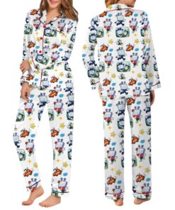 Tenna Deltarune ITS TV TIME Game Pajamas Set Long, Dtg Video game shirt