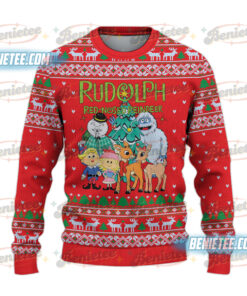Alternative view of Vintage Rudolph Ugly Sweater, Rudolph The Red Nose Reindeer Ugly, Christmas Shirt