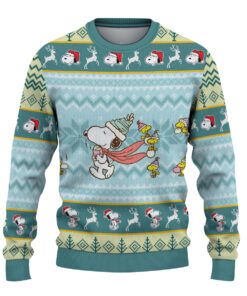 Alternative view of Snoopy Ugly Christmas Sweater, Funny Knitted Style Ugly Xmas Pullover