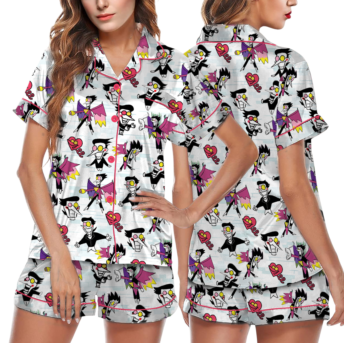 Deltarune Graphic Pajamas Set Short, Cool Undertale Inspired Pajamas