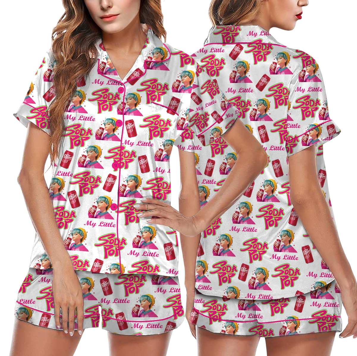 Baby Dr Pepper Pajamas Set Short, My Little Soda Pop Baby Pajamas, Saja Boys Shirt, Kpop Demon Hunters Merch