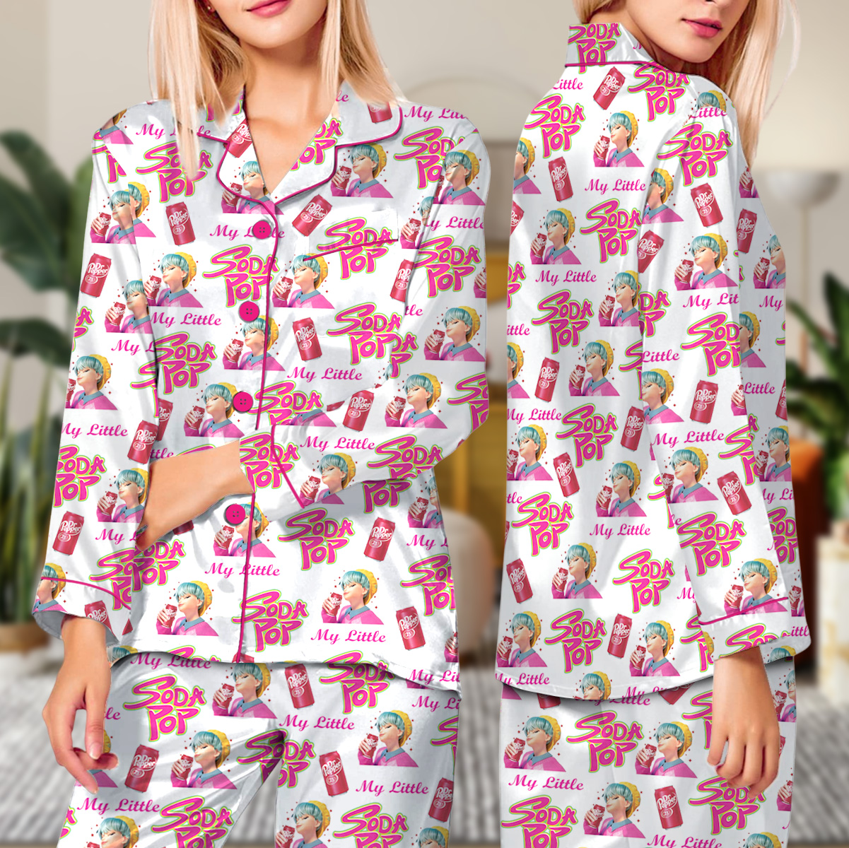 Baby Dr Pepper Pajamas Set Long, My Little Soda Pop Baby Pajamas, Saja Boys Shirt, Kpop Demon Hunters Merch - Image 2