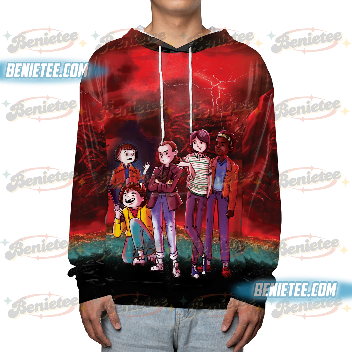 Stranger Things Hoodie 3D, TV Show Fan Tee 3D, Netflix Series Shirt 3D, Graphic Tee, Eleven, Demogorgon, Upside Down Shirt - Image 2