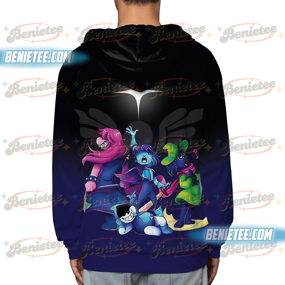 Deltarune Hoodie 3D Vintage, Soft Unisex Graphic Tee, Kris Susie Ralsei Gaming Shirt 3D, Pixel Art Gamer Gift - Image 4