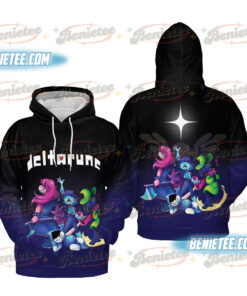 Deltarune Hoodie 3D Vintage, Soft Unisex Graphic Tee, Kris Susie Ralsei Gaming Shirt 3D, Pixel Art Gamer Gift