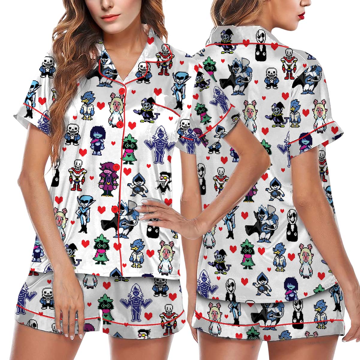 Deltarune Spamton Gaming Pajamas Set Short, Indie Videogame Set - Image 4