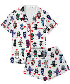 Deltarune Spamton Gaming Pajamas Set Short, Indie Videogame Set