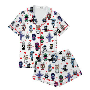 Deltarune Spamton Gaming Pajamas Set Short, Indie Videogame Set