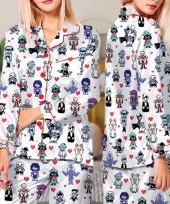 Deltarune Spamton Gaming Pajamas Set Long, Indie Videogame Set