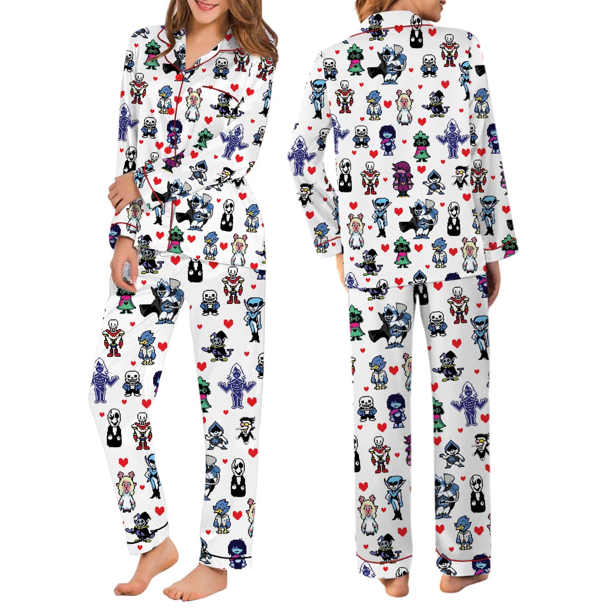 Deltarune Spamton Gaming Pajamas Set Long, Indie Videogame Set - Image 3