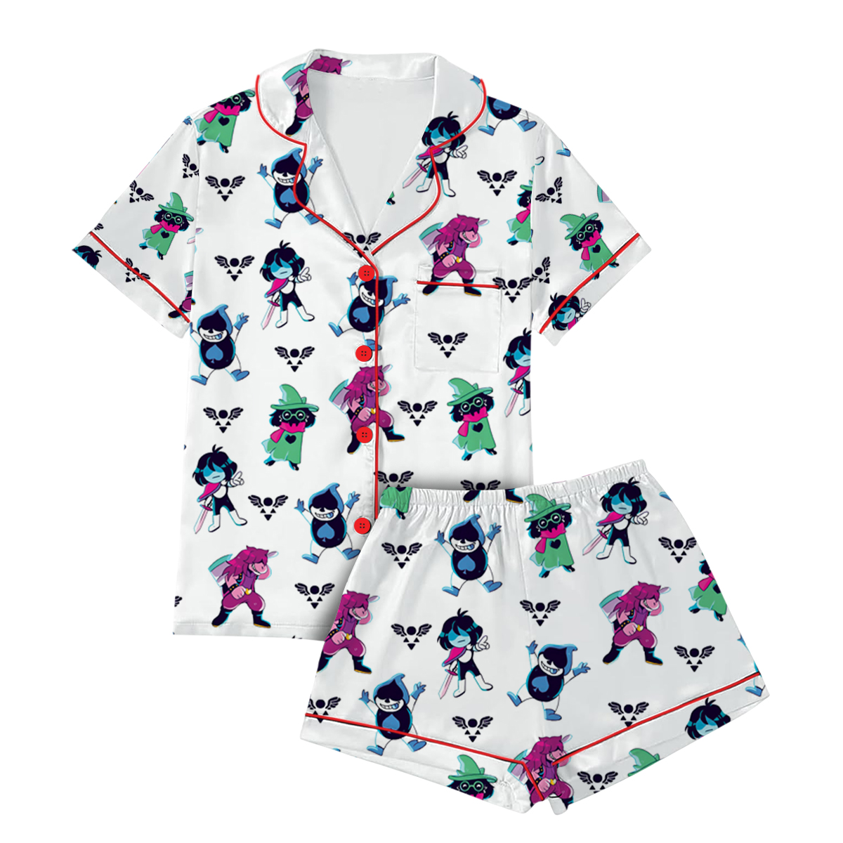 Deltarune Game Pajamas Set Short, Kris, Tenna, Berdly, Ralsei, Starwalker It’s TV Time Meme Pajamas, DTG Video Game, Unisex Gamer Matching Gift Shirt - Image 2