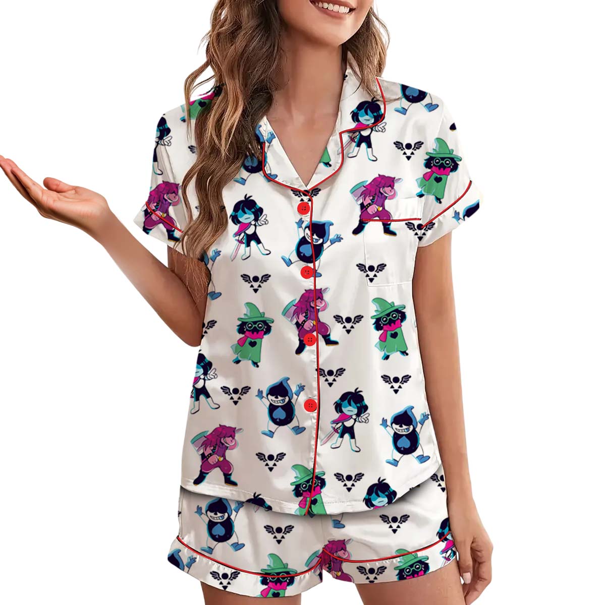Deltarune Game Pajamas Set Short, Kris, Tenna, Berdly, Ralsei, Starwalker It’s TV Time Meme Pajamas, DTG Video Game, Unisex Gamer Matching Gift Shirt - Image 3
