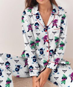 Deltarune Game Pajamas Set Long, Kris, Tenna, Berdly, Ralsei, Starwalker It’s TV Time Meme Pajamas, DTG Video Game, Unisex Gamer Matching Gift Shirt