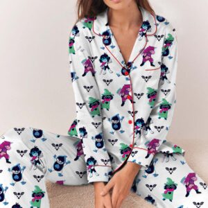 Deltarune Game Pajamas Set Long, Kris, Tenna, Berdly, Ralsei, Starwalker It’s TV Time Meme Pajamas, DTG Video Game, Unisex Gamer Matching Gift Shirt