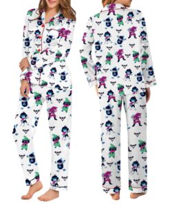 Alternative view of Deltarune Game Pajamas Set Long, Kris, Tenna, Berdly, Ralsei, Starwalker It’s TV Time Meme Pajamas, DTG Video Game, Unisex Gamer Matching Gift Shirt