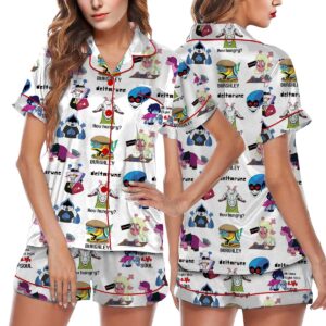 Deltarune Pixel Art Pajamas Set Short, Retro Gaming Tee, Toby Fox Fan Gift, RPG Game Apparel, Everyday Gamer Wear