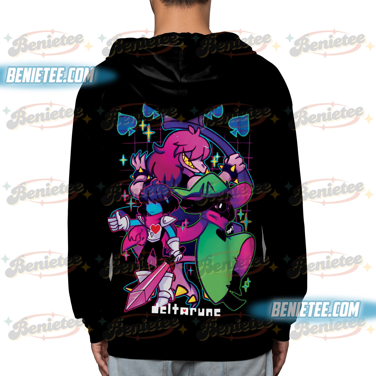 Deltarune Ralsei All Over Print Hoodie 3D, Gaming Apparel, Unique Gamer Gift - Image 4