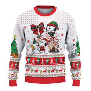 Alternative view of Dog Ugly Christmas Sweater, Snoopy Christmas Sweatshirt, Charlie Brown Christmas Shirt, Family Christmas