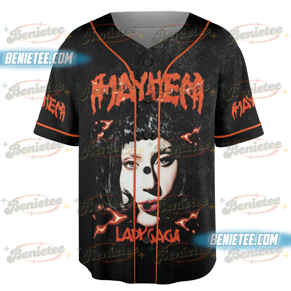 Mayhem Tour Baseball Jersey, Lady gaga Jersey, Pop Music Lover Shirt, Gift for Little Monster, Mayhem Shirt - Image 3
