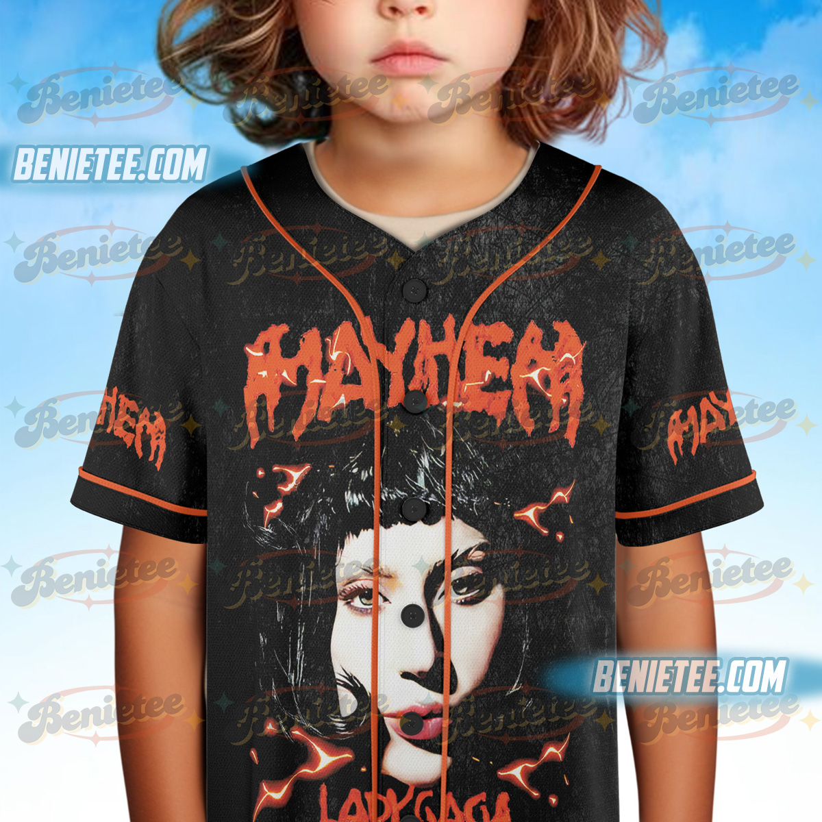 Mayhem Tour Baseball Jersey, Lady gaga Jersey, Pop Music Lover Shirt, Gift for Little Monster, Mayhem Shirt - Image 4