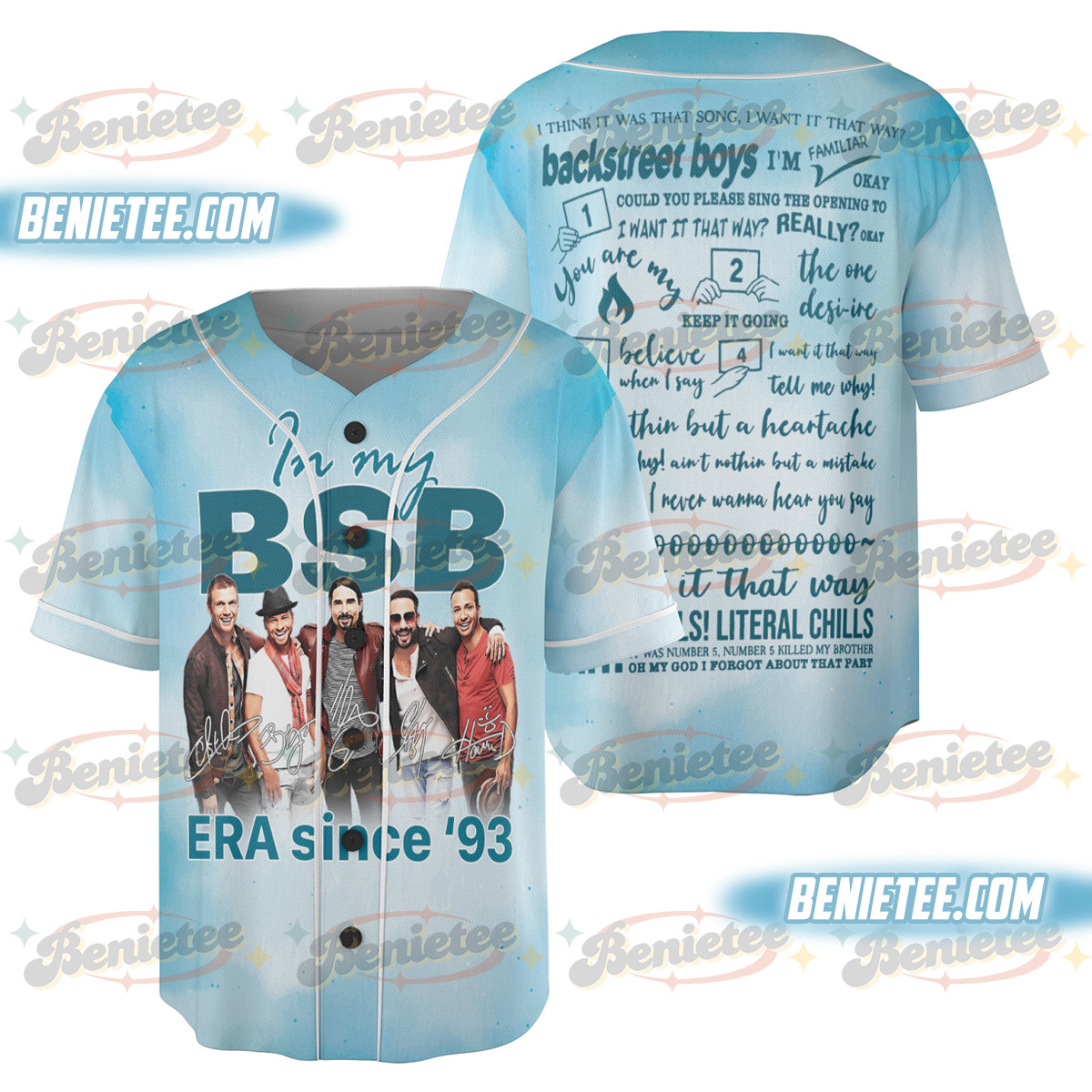 Backstreet Boy Band Jersey, BSB Rock Shirt - Image 4