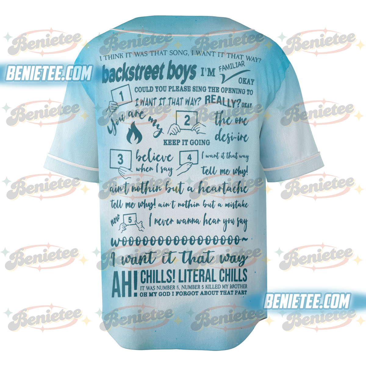 Backstreet Boy Band Jersey, BSB Rock Shirt - Image 3